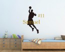 Basketball Man Customized Name with Number Decal For Children